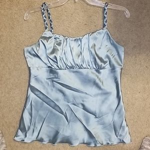 Silky dress blue tank